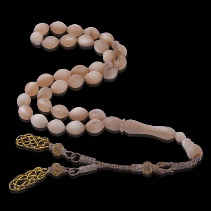 1000 Sterling Silver Tasseled Amber Tasbih