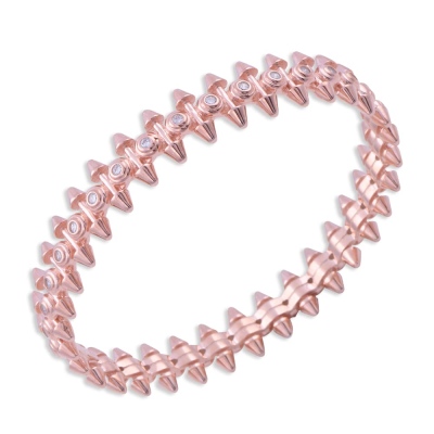 nusnus - 925 Sterling Silver Women Bracelet 22.1 gr Rose Gold