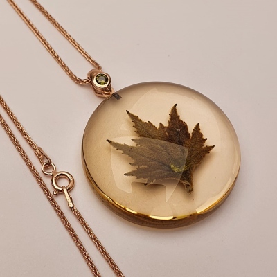 AmbeNus262 Sycamore Zircon Stone Necklace - Thumbnail