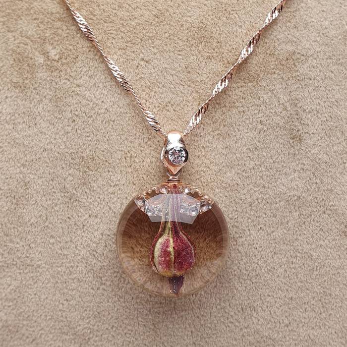 AmbeNus664 Gonca & Gümüş Sonsuzluk Kolye - 1