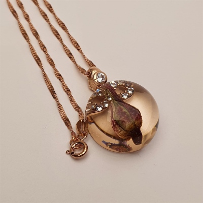 AmbeNus664 Gonca & Gümüş Sonsuzluk Kolye - 3