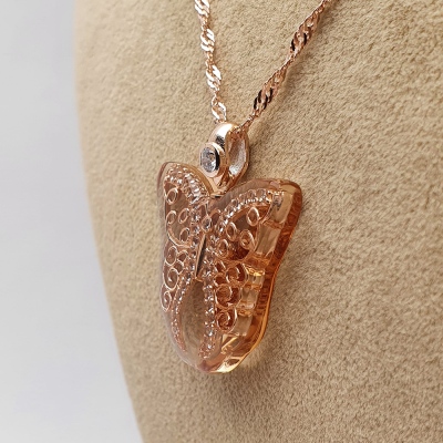 AmbeNus792 (Silver Butterfly Necklace) - Thumbnail