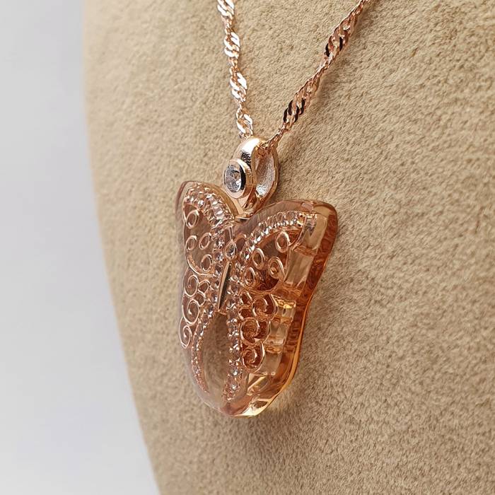 AmbeNus792 (Silver Butterfly Necklace)
