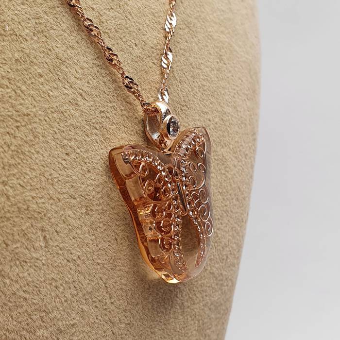 AmbeNus792 (Silver Butterfly Necklace)