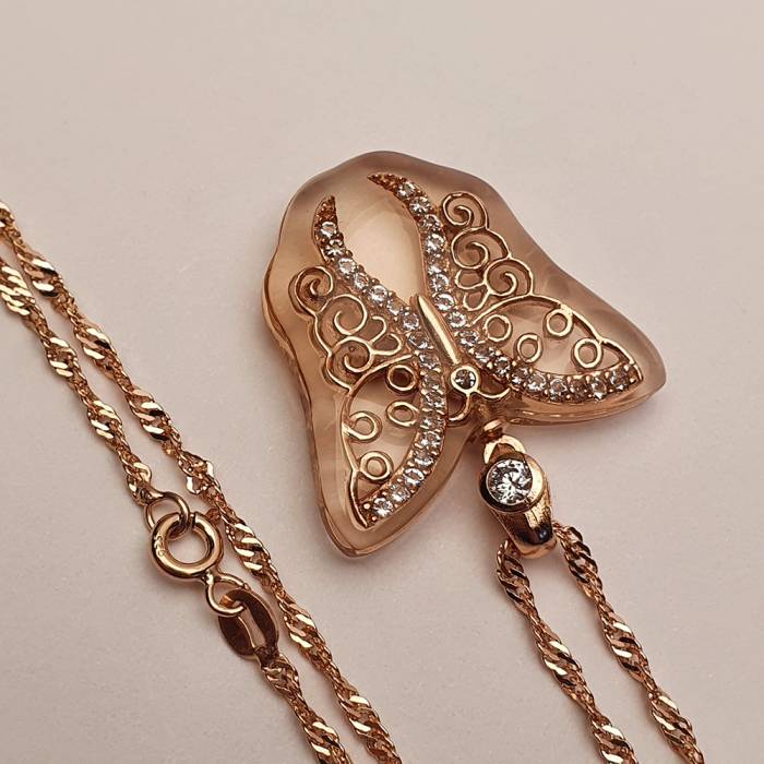AmbeNus792 (Silver Butterfly Necklace)
