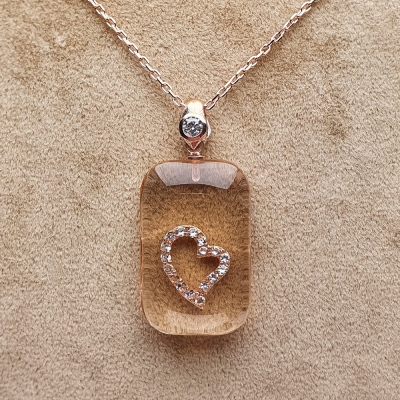 AmbeNus794 (Silver Heart Necklace) - Thumbnail