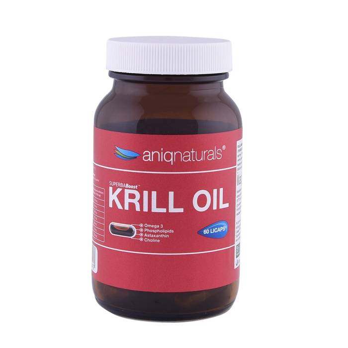 Aniqnaturals Superba Krill Oil Oil Glass Bottle 730 Mg 60 Softgel