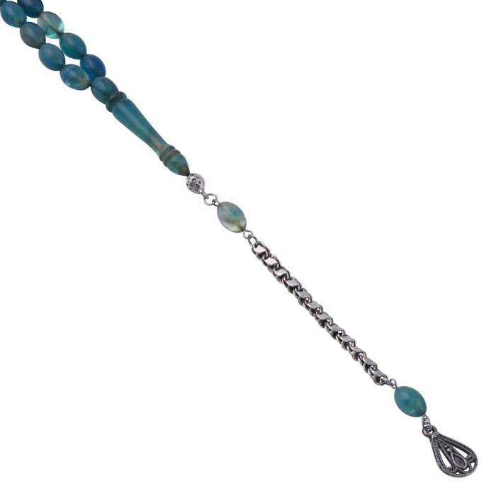 Barley Cut Hareli Blue Squeezing Amber Rosary