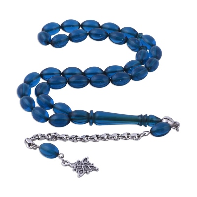 nusnus - Barley Cut Blue Squeezing Amber Rosary