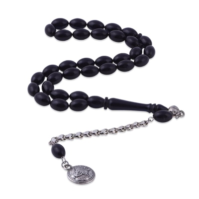 Barley Cut Squeezed Amber Rosary - Thumbnail