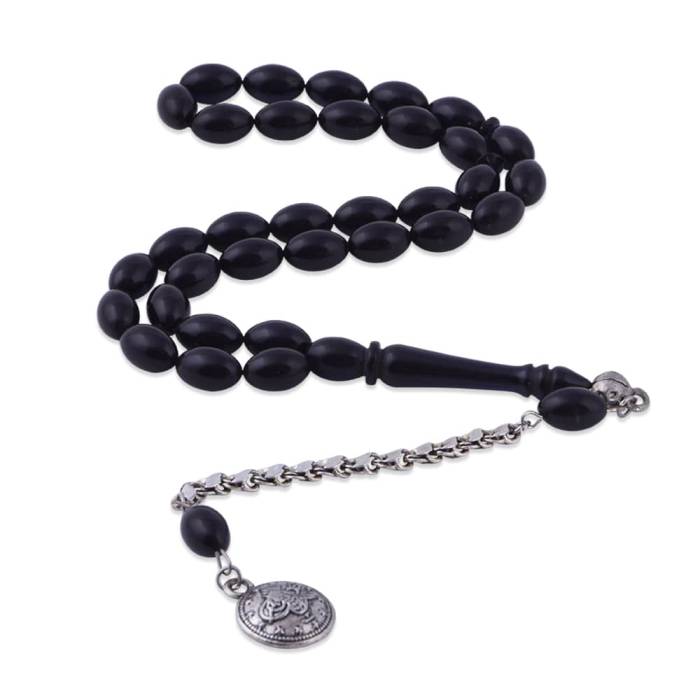 Barley Cut Squeezed Amber Rosary