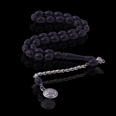 Barley Cut Squeezed Amber Rosary - Thumbnail