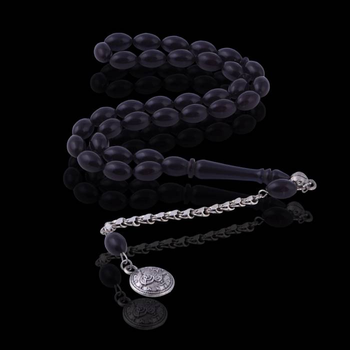 Barley Cut Squeezed Amber Rosary
