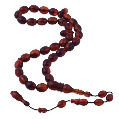 nusnus - Brown Faris Squeezing Amber Rosary TB82 with Barley Cut System