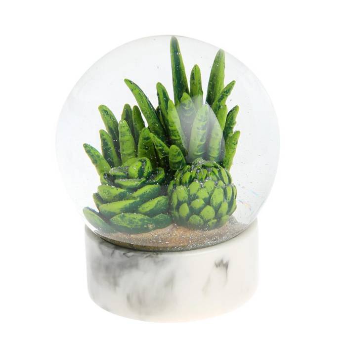 Standing Plant Figured Glass Globe
