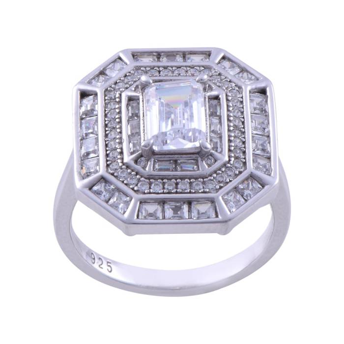 Women's Ring with Baguette Stone ZRK 2200 5.7 GR NS-04140 - 1