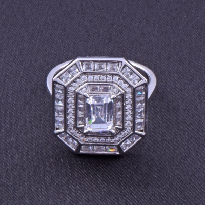 Women's Ring with Baguette Stone ZRK 2200 5.7 GR NS-04140 - 2