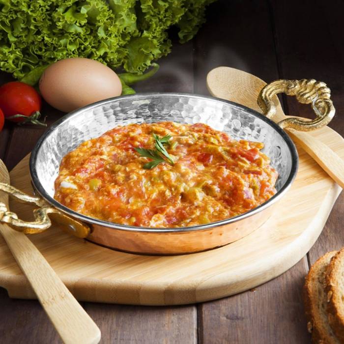 Bakır Sahan ve Ahşap Altlık 20 cm - 3