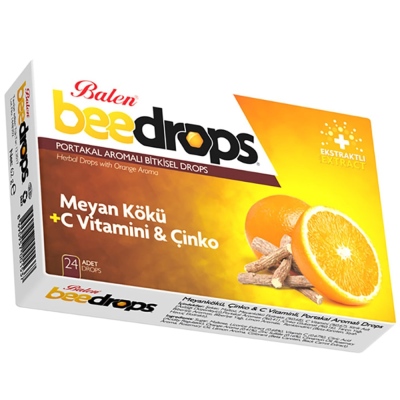 Balen - Balen Beedrops Licorice + Vit.C - Zinc Orange Flavoured Drops