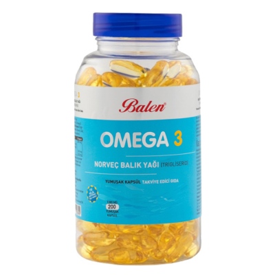 Balen - Balen Omega 3 Norveç Balık Yağı 1380 Mg 200 Kapsül (Trigliserid Form)