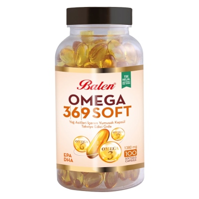 Balen - Balen Omega 3,6,9 Soft Fatty Acids Soft Capsule 1380 MG*100 Capsules
