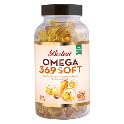 Balen - Balen Omega 3,6,9 Soft Yağ Asitleri İçeren Yumuşak Kapsül 1380 MG*100 Kapsül