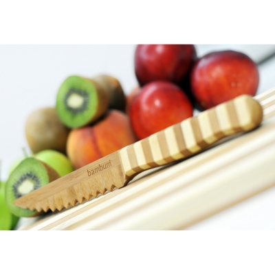 Bamboo Serrated Vegetable And Fruit Knife - Thumbnail