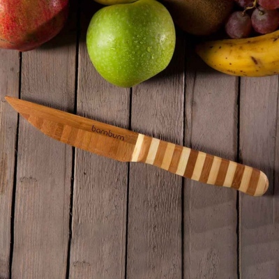 Bamboo Straight Vegetable Fruit Knife - Thumbnail