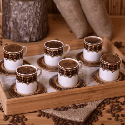 Bambum Fervia - 6 Kişilik Kahve Fincan Takımı Dar - Thumbnail