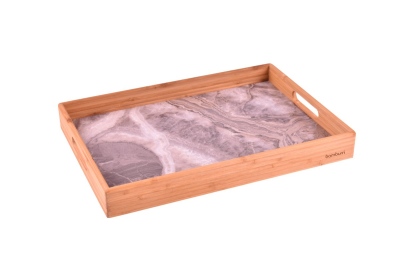 Bambum - Bambum Marbella Marble Patterned Tray Medium Size