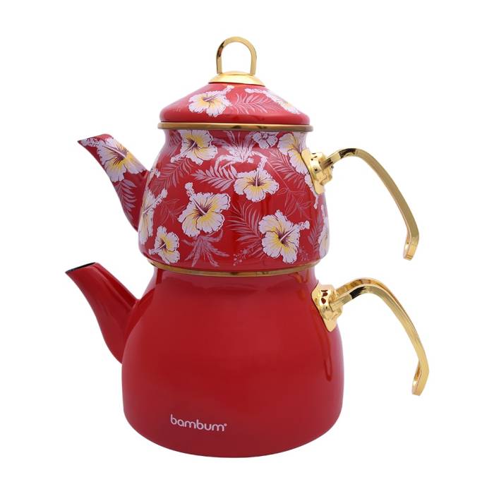 Bambum Summer - Teapot Set Red Patterned
