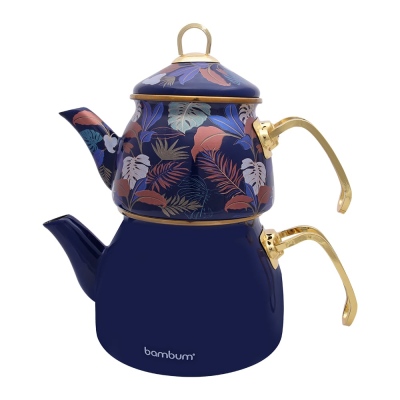 Bambum - Bambum Summer - Teapot Set Navy Blue Patterned