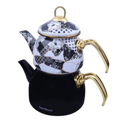 Bambum - Bambum Summer - Teapot Set Black Patterned