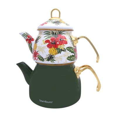 Bambum - Bambum Summer - Teapot Set Green Patterned