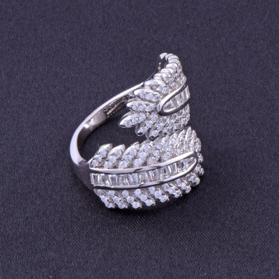 Kadın 925 Ayar Gümüş Yüzük (ZRK 2160) Sıralı Taşlı 6.8 gr - Thumbnail