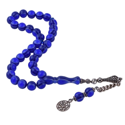 nusnus - Blue French Galalith Rosary ELT 06
