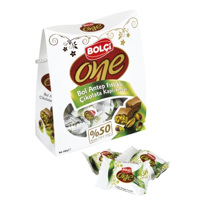 Bolçi - Bolçi One Sütlü Çik. A.Fıstıklı 240 Gr Bolu Çikolatası