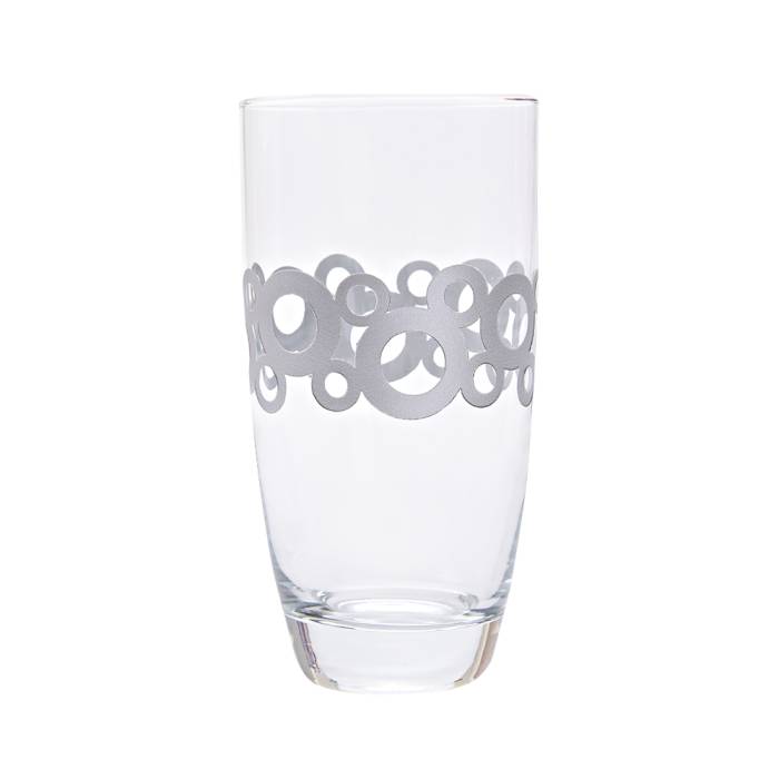 Camhare Ring Platinum 6-piece Soft Drink Glass 42040