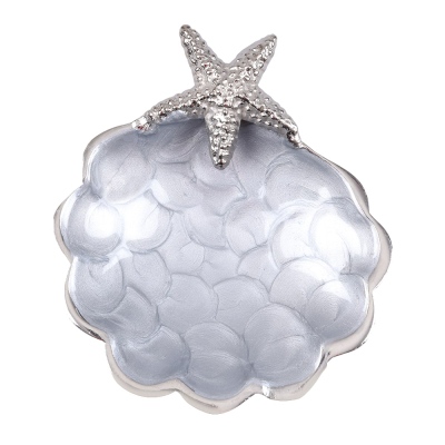 Canba - Canba Silver Grey Sea Star Oyster Small Size Bowl 15X12X4 Cm