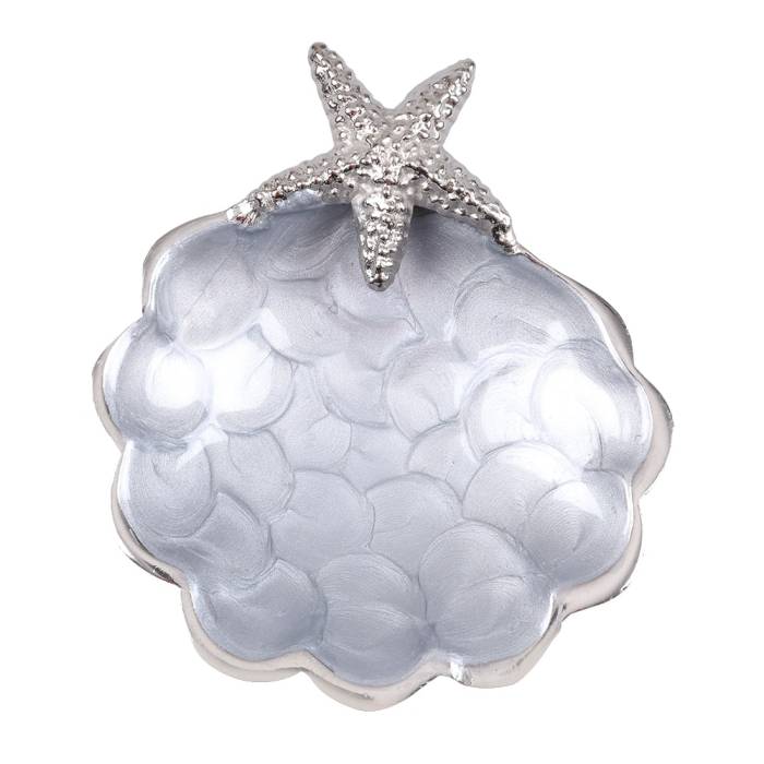Canba Silver Grey Sea Star Oyster Small Size Bowl 15X12X4 Cm