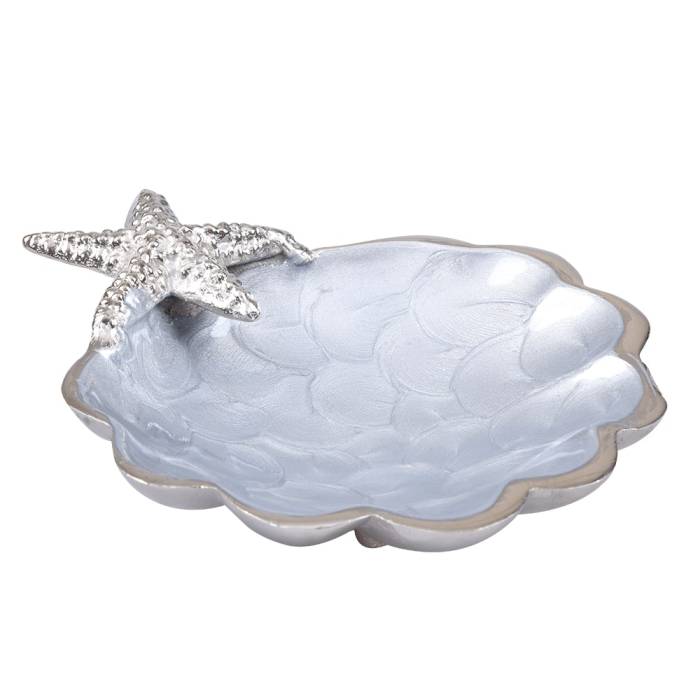 Canba Silver Grey Sea Star Oyster Small Size Bowl 15X12X4 Cm