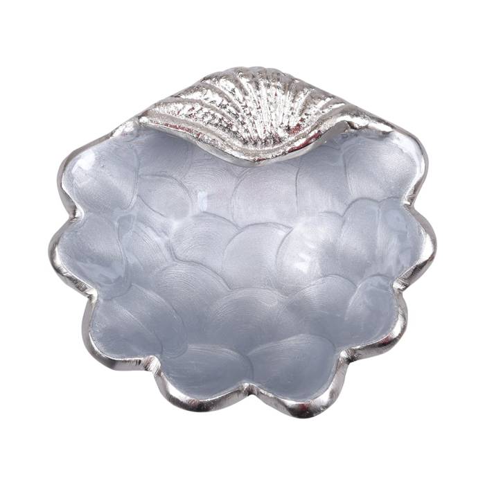 Canba Silver Grey Mussel Deep Small Size Bowl 12X12X4 Cm - 1