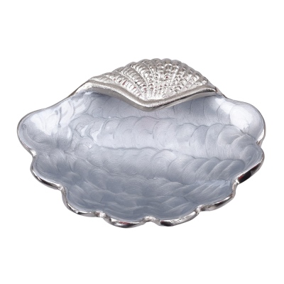 Canba - Canba Silver Grey Mussel Deep Medium Bowl 20X15X7 Cm