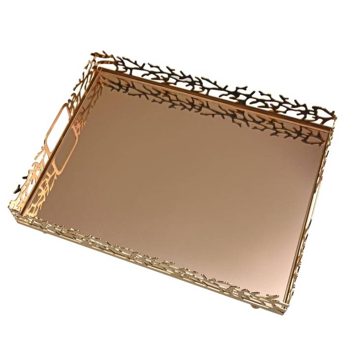 Canba M Gold Rectangular Tray 40 Cm