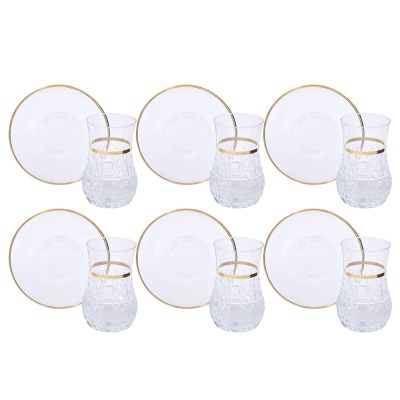 Canba Paris Boutique 12 Piece Tea Set Gold - Thumbnail