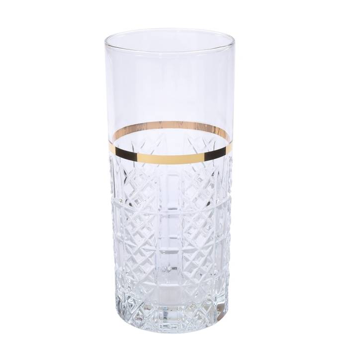 Canba Paris Boutique 6-Piece Soft Drink Glass Gold - 1