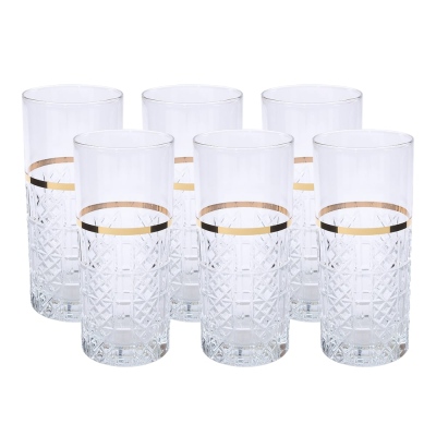 Canba Paris Boutique 6-Piece Soft Drink Glass Gold - 2