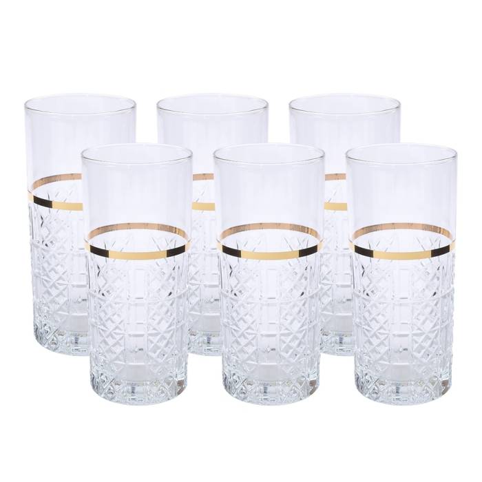 Canba Paris Boutique 6-Piece Soft Drink Glass Gold - 2