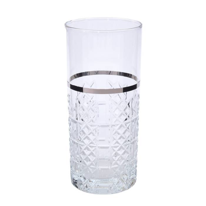 Canba Paris Boutique 6-Piece Soft Drink Glass Platinum