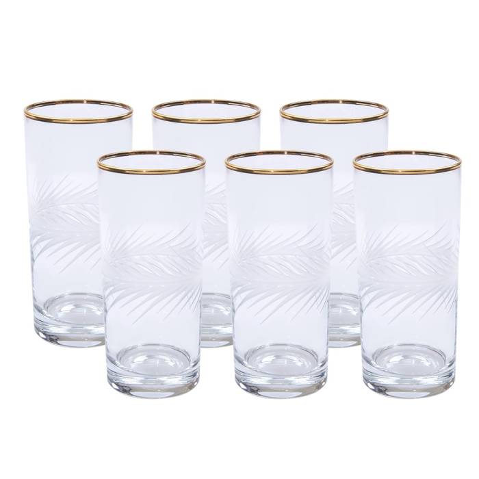 Canba Sandy Boutique 6-piece Soft Drink Glass Gold